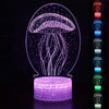 3D Jellyfish Night Light Lamp Nebula Light